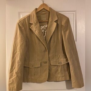Lady Hathaway Blazer Corduroy Jacket Womens Beige small